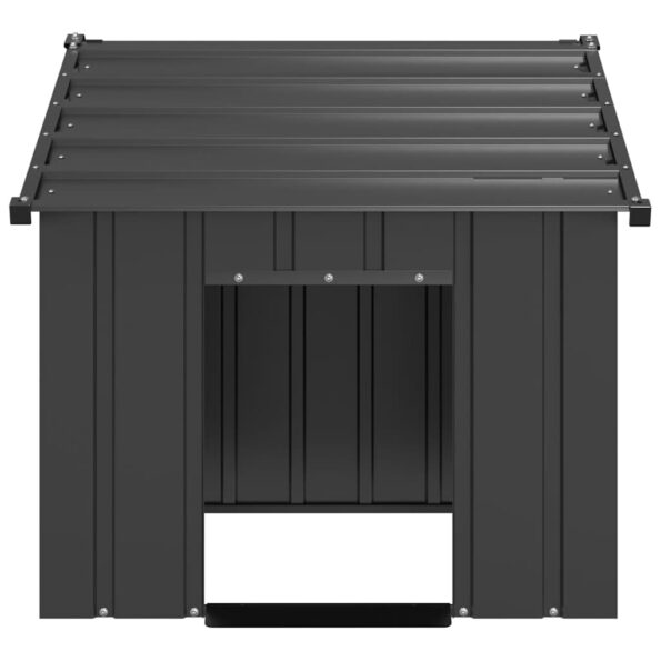 VXL8721158571786_g_en_hd_2.jpg vidaXL Búda pre psa so strechou 83x130x85 cm, pozinkovaná oceľ – Obrázok 3
