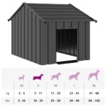 vidaXL Búda pre psa so strechou 83x130x85 cm, pozinkovaná oceľ – Obrázok 8
