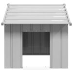 vidaXL Búda pre psa so strechou 83x130x85 cm, pozinkovaná oceľ – Obrázok 3