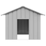 vidaXL Búda pre psa so strechou 131x101x102 cm, pozinkovaná oceľ – Obrázok 3