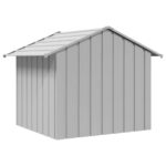 vidaXL Búda pre psa so strechou 131x101x102 cm, pozinkovaná oceľ – Obrázok 5