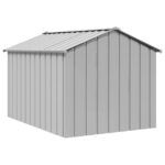 vidaXL Búda pre psa so strechou 113x153x101 cm, pozinkovaná oceľ – Obrázok 5