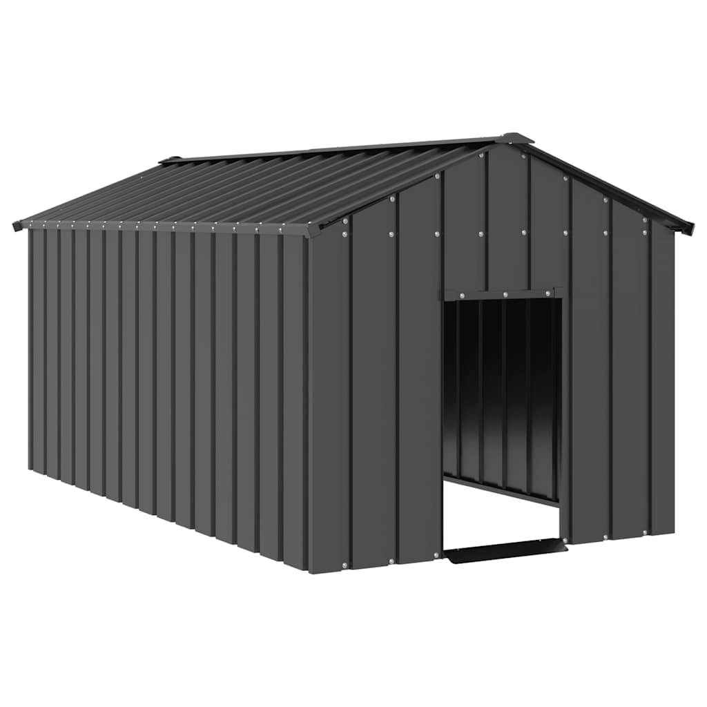 VXL8721158571847_a_en_hd_1.jpg vidaXL Búda pre psa so strechou 114x202x101 cm, pozinkovaná oceľ – Obrázok 1