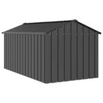 vidaXL Búda pre psa so strechou 114x202x101 cm, pozinkovaná oceľ – Obrázok 5