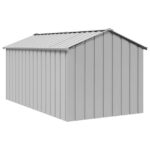 vidaXL Búda pre psa so strechou 114x202x101 cm, pozinkovaná oceľ – Obrázok 5