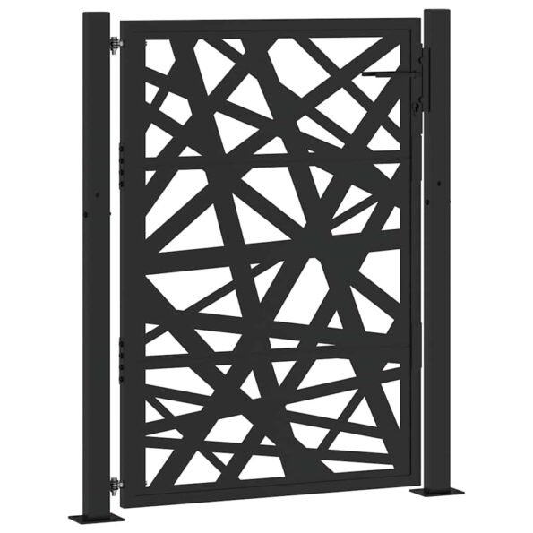 VXL8721158572271_a_en_hd_1.jpg VidaXL Garden Gate Black 105x130 cm oceľové svetlé prevedenie – Obrázok 2