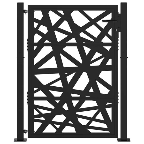 VXL8721158572271_g_en_hd_1.jpg VidaXL Garden Gate Black 105x130 cm oceľové svetlé prevedenie – Obrázok 3