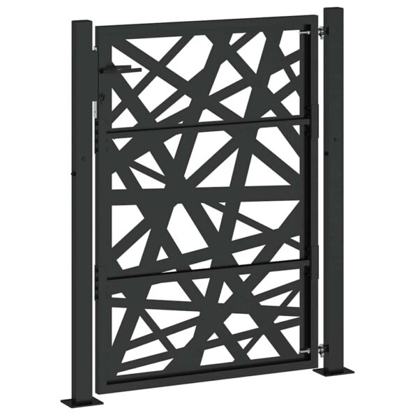 VXL8721158572271_g_en_hd_4.jpg VidaXL Garden Gate Black 105x130 cm oceľové svetlé prevedenie – Obrázok 6