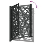 VidaXL Garden Gate Black 105x130 cm oceľové svetlé prevedenie – Obrázok 7