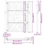 VidaXL Garden Gate Black 105x130 cm oceľové svetlé prevedenie – Obrázok 9