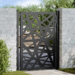 VidaXL Garden Gate Black 105x130 cm oceľové svetlé prevedenie