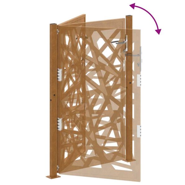 VidaXL Záhradná brána 105x155 cm Oceľové ľahké prevedenie odolné voči – Obrázok 8