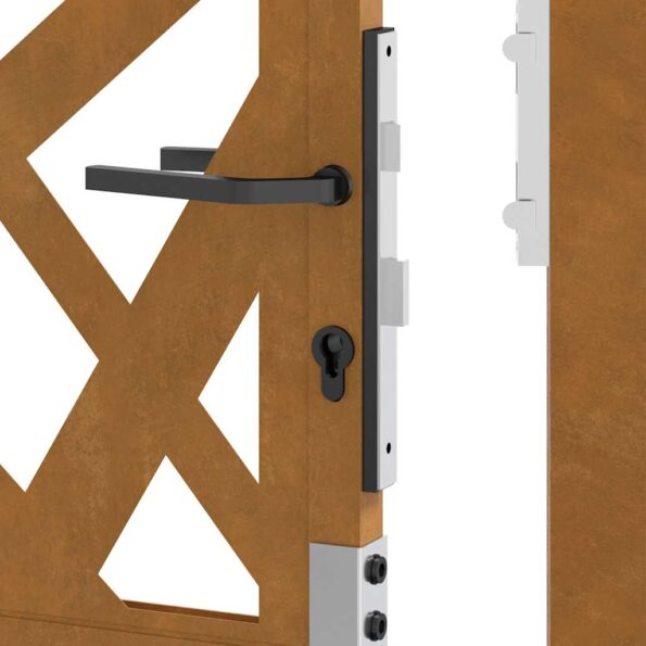 VidaXL Záhradná brána 105x155 cm Oceľové ľahké prevedenie odolné voči – Obrázok 10