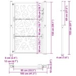 VidaXL Záhradná brána 105x155 cm Oceľové ľahké prevedenie odolné voči – Obrázok 11