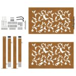 vidaXL Záhradná brána Oceľové krídlo odolnévoči poveternostným vplyvom – Obrázok 5