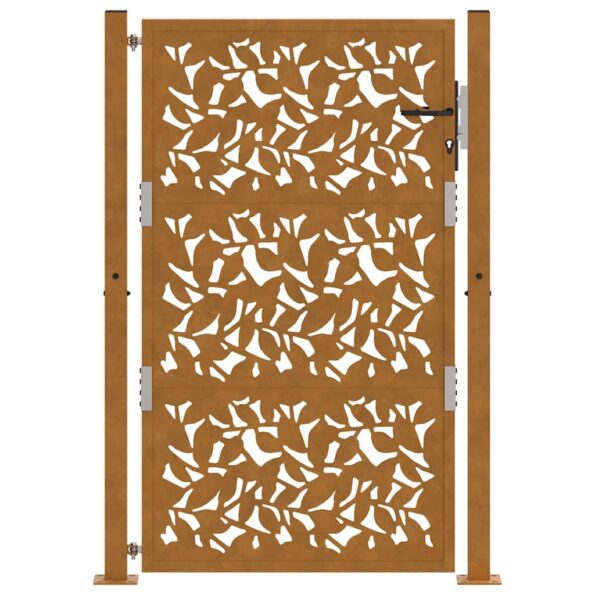 vidaXL Záhradná brána Oceľové krídlo odolnévoči poveternostným vplyvom – Obrázok 4