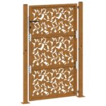 vidaXL Záhradná brána Oceľové krídlo odolnévoči poveternostným vplyvom – Obrázok 7