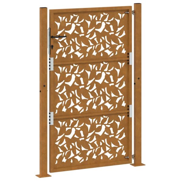 vidaXL Záhradná brána Oceľové krídlo odolnévoči poveternostným vplyvom – Obrázok 7