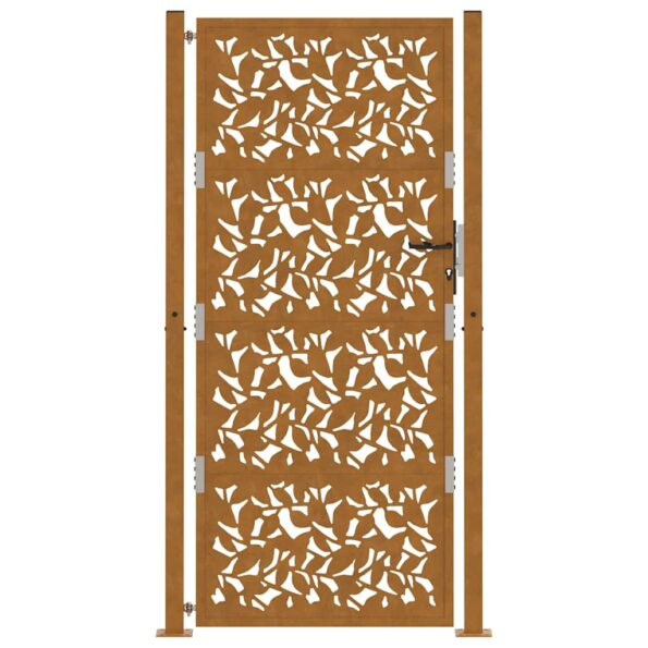 vidaXL Záhradná brána Oceľové krídlo odolnévoči poveternostným vplyvom – Obrázok 4