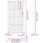 vidaXL Záhradná brána Oceľové krídlo odolnévoči poveternostným vplyvom – Obrázok 11