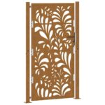 vidaXL Záhradná brána Oceľová vlna odolná voči poveternostným vplyvom – Obrázok 2