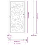 vidaXL Záhradná brána Oceľový plameňodolný protipoveternostným vplyvom – Obrázok 11