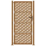 vidaXL Záhradná brána 105x130 cm Zvetrávanie oceľ Krížový dizajn – Obrázok 4