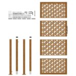 vidaXL Záhradná brána 105x130 cm Zvetrávanie oceľ Krížový dizajn – Obrázok 5