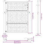 vidaXL Záhradná brána 105x130 cm Zvetrávanie oceľ Krížový dizajn – Obrázok 11