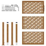 vidaXL Záhradná brána 105x155 cm Zvetrávanie oceľ Krížový dizajn – Obrázok 5