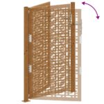 vidaXL Záhradná brána 105x155 cm Zvetrávanie oceľ Krížový dizajn – Obrázok 8