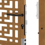 vidaXL Záhradná brána 105x155 cm Zvetrávanie oceľ Krížový dizajn – Obrázok 10