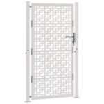 vidaXL Záhradná brána 105x180 cm Zvetrávanie oceľ Krížový dizajn – Obrázok 3