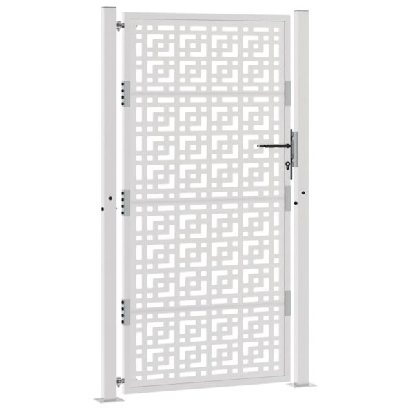 vidaXL Záhradná brána 105x180 cm Zvetrávanie oceľ Krížový dizajn – Obrázok 3