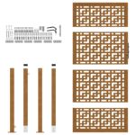 vidaXL Záhradná brána 105x180 cm Zvetrávanie oceľ Krížový dizajn – Obrázok 5