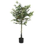 vidaXL Umelý fikusový strom 480 listov 130 cm zelený