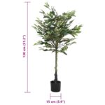 vidaXL Umelý fikusový strom 480 listov 130 cm zelený – Obrázok 5