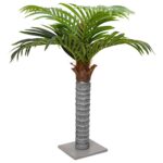 vidaXL Umelý palmový strom 6 listov 100 cm zelený