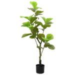 vidaXL Umelý fikusový strom 30 listov 125 cm zelený
