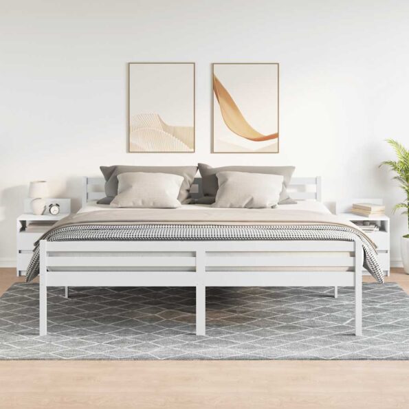 vidaXL Nočné stolíky 2 ks s 2 zásuvkami biele 40x33x60 cm – Obrázok 3