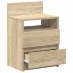 vidaXL Nočné stolíky 2 ks s 2 zásuvkami dub sonoma 40x33x60 cm – Obrázok 5