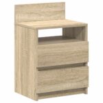 vidaXL Nočné stolíky 2 ks s 2 zásuvkami dub sonoma 40x33x60 cm – Obrázok 6