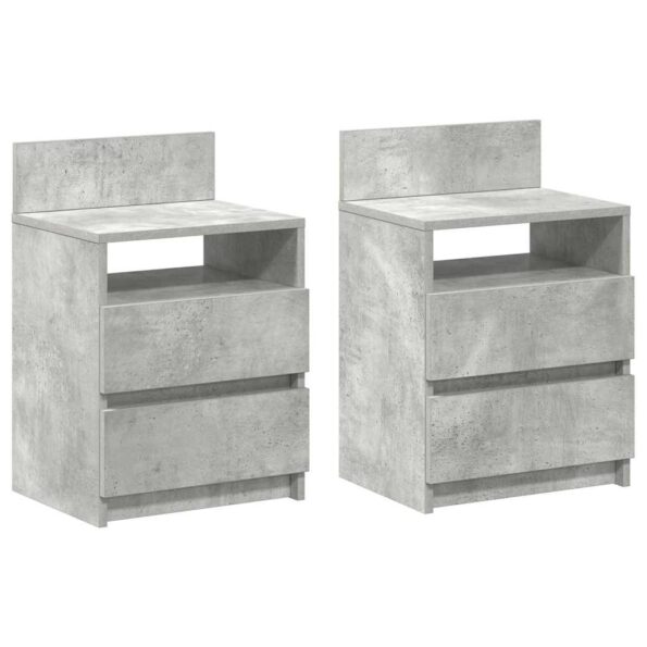 VXL8721158574466_a_en_hd_1.jpg vidaXL Nočné stolíky 2 ks s 2 zásuvkami betónovosivé 40x33x60 cm – Obrázok 2