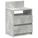 vidaXL Nočné stolíky 2 ks s 2 zásuvkami betónovosivé 40x33x60 cm – Obrázok 6