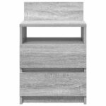 vidaXL Nočné stolíky 2 ks s 2 zásuvkami sivé sonoma 40x33x60 cm – Obrázok 4