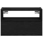 vidaXL Nástenná nočná skrinka čierna 45x26x28,5 cm – Obrázok 4