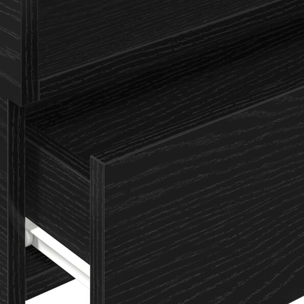 vidaXL Nástenná nočná skrinka čierna 45x26x28,5 cm – Obrázok 9