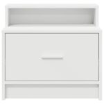 vidaXL Nočná skrinka so zásuvkou Biela 51x31x47 cm – Obrázok 4