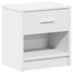 vidaXL Nočný stolík biely s zásuvkou 39x28x41 cm – Obrázok 2