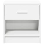 vidaXL Nočný stolík biely s zásuvkou 39x28x41 cm – Obrázok 4
